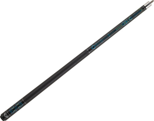 Athena ATH51 Black w/Lime Green & Blue Pin Stripe Design Pool/Billiard Cue Stick