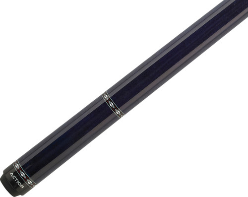 Action Value VAL33 Blue Stain w/Diamon Rings Pool/Billiards Cue Stick