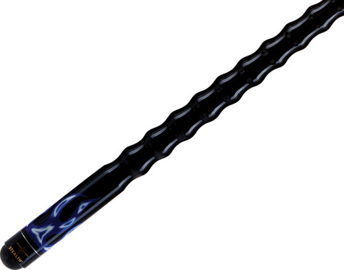 Stealth STH04 Black Stain w/ Blue Flame Overlay Pool/Billiards Cue Stick
