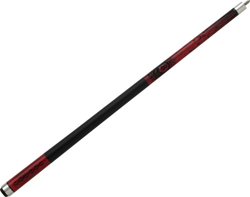Voodoo VOD22 Black & Red Stain Black Magic 8 Ball Skull Billiard/Pool Cue Stick
