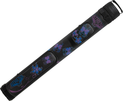 Athena ATHC08 2x2 Oval Hard Vinyl Pool/Billiards Cue Case - Butterflies/Flowers