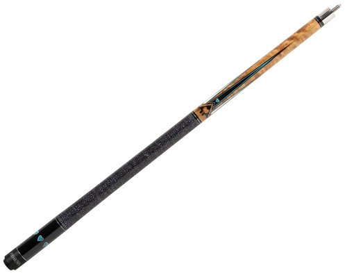 Athena ATH04 Pool/Billiards Cue - Black w/ Turquoise Hearts and Points