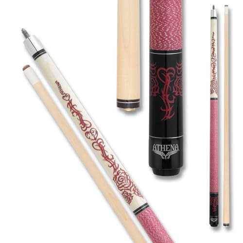 Athena ATH34 Pool/Billiards Cue - Pink Tribal Hearts & Roses