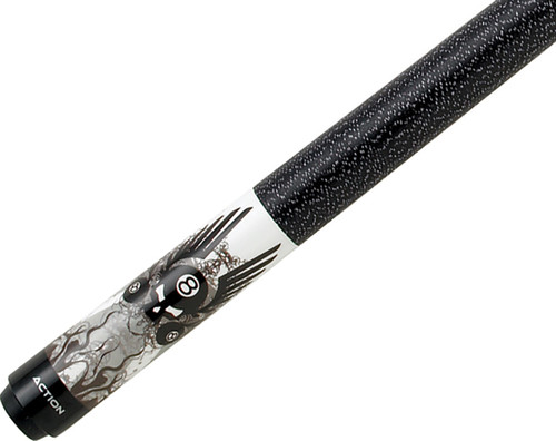 Eight Ball Mafia EBM01 Skull Wing 8 Ball Tribal B&W Pool/Billiards Cue Stick