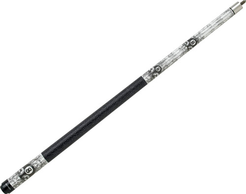 Eight Ball Mafia EBM03 Skull 8 Ball Flower Black/White Pool/Billiards Cue Stick