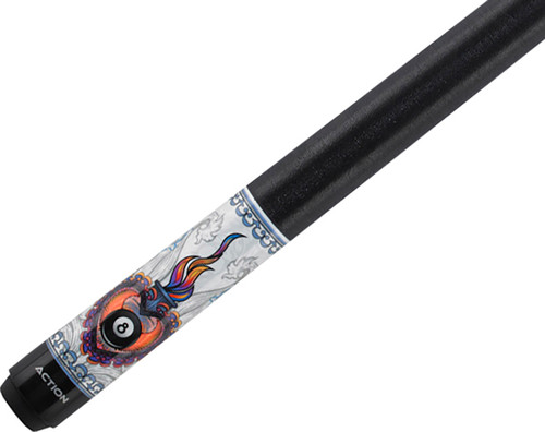 Eight Ball Mafia EBM13 Tribal Burning Heart Orange/Blue Pool/Billiard Cue Stick