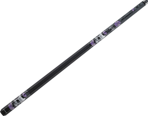Eight Ball Mafia EBM14 Purple Flower B-Fly Skull Pool/Billiards Cue Stick