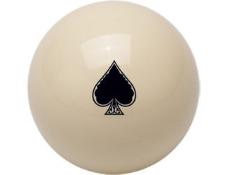 Outlaw Cueball Black Spades Logo Pool/Billiard Ball