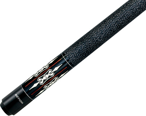 Action Exotic ACT109 Cherry & Black w/ White Diamonds Pool/Billiards Cue Stick
