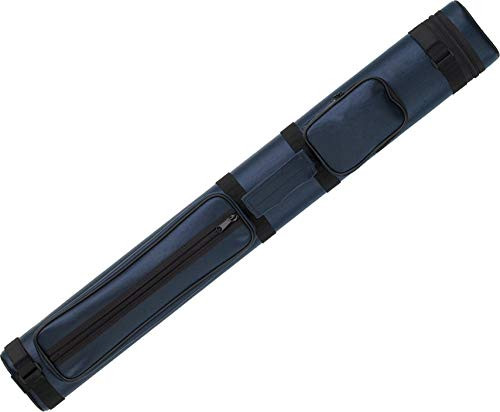 Action Brand AC22 2x2 Oval Hard Vinyl Pool/Billiard Cue Case - Navy Blue