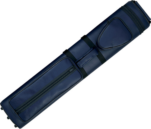 Action Brand AC35 3x5 Oval Hard Vinyl Pool/Billiard Cue Case - Navy Blue