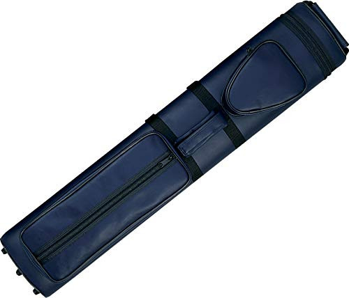 Action Brand AC35 3x5 Oval Hard Vinyl Pool/Billiard Cue Case - Navy Blue