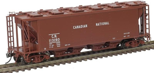 Atlas HO Scale Slab-Side Covered Hopper Undecorated (12-Hatch, Closed)