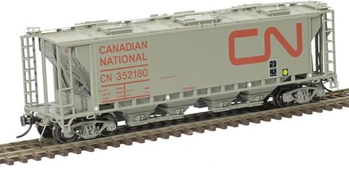 Atlas HO Scale Slab-Side Covered Hopper Undecorated (6-Hatch, Open)