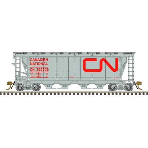 Atlas HO Scale Slab-Side Covered Hopper Canadian National/CN #355151 (12-Hatch)