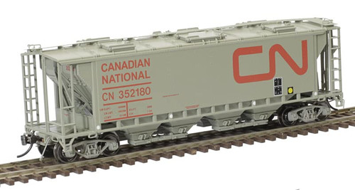 Atlas HO Scale Slab-Side Covered Hopper Canadian National/CN #352466 (6-Hatch)