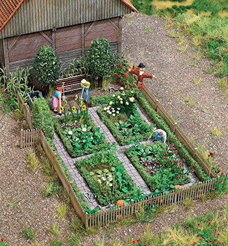 Walthers SceneMaster HO Scale Vegetable Garden Plot (Fence/Bench) Scenery Kit