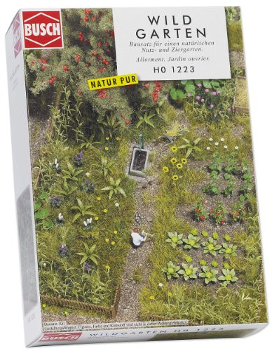 Busch HO Scale Overgrown Flower Garden/Farm Plot - Kit