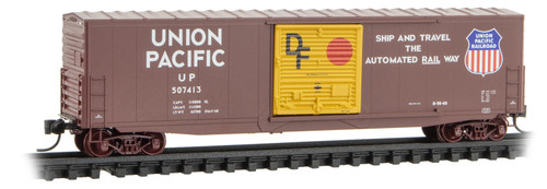 Micro-Trains MTL N-Scale 50ft Box Car Union Pacific/UP (Brown/Yellow) #507413