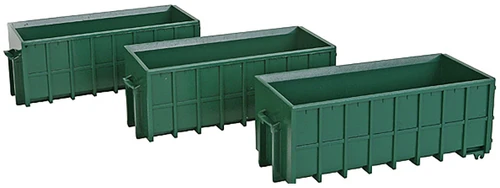 Walthers SceneMaster HO Scale Train Scenery Large Dumpsters (Assembled 3-Pk)
