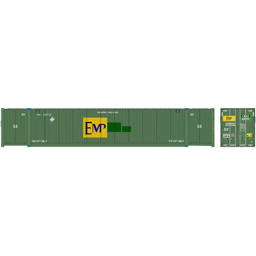 Atlas N Scale 53' Container 3-Pack EMP (Large Side Logo) #634732/634722/634992