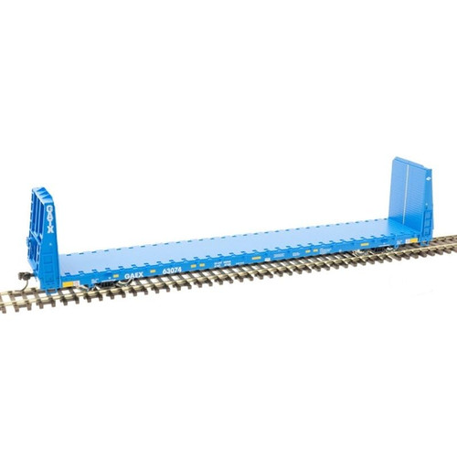 Atlas HO Scale 62' Bulkhead Flatcar General American/GAEX (Blue/White) #63074