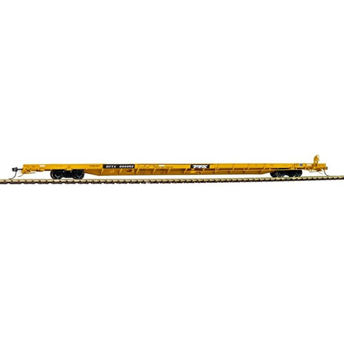 Atlas HO Scale ACF 89' F89-J Flatcar/Triple Hitches TTX/RTTX (Yellow) #601263