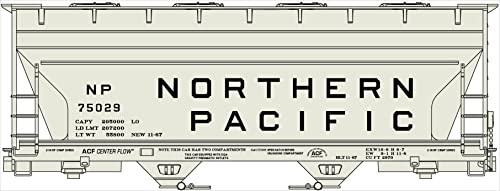 Accurail HO Scale Kit ACF 2-Bay Covered Hopper Northern Pacific/NP #75029