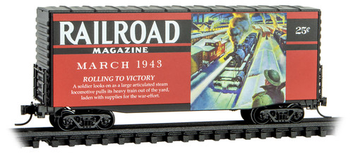 Micro-Trains MTL N-Scale 40ft Box Car Railroad Magazine Series #1 March 1943