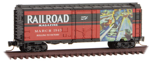 Micro-Trains MTL Z-Scale 40ft Box Car Railroad Magazine Series #1 March 1943