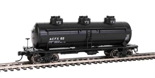 Walthers HO Scale 36' 3-Dome Tank Car ACFX (Black/White Lettering) #62
