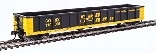 Walthers HO Scale 53' Railgon Gondola Railgon/GONX(As-Built/Black/Yellow) 310600