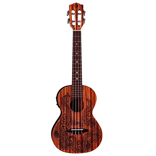 Luna UKEHENDRAMAHT Henna Dragon Mahogany Tenor Ukulele/Uke
