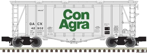Atlas O Scale 40' Airslide Covered Hopper (2-Rail) Con Agra #45752