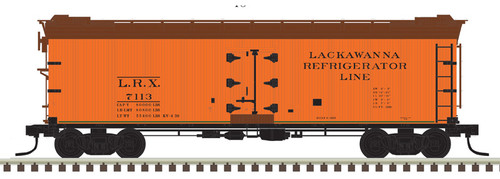 Atlas O Scale 40' Rebuilt Wood Reefer (2-Rail) Delaware Lackawanna Western #7113