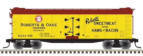 Atlas O Scale 40' Rebuilt Wood Reefer (2-Rail) Roberts and Oake #509