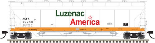 Atlas HO Scale Pressureaide Centerflow Hopper Luzenac America/ACFX #59762