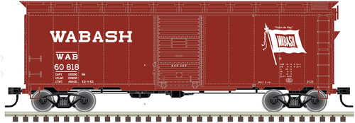 Atlas HO Scale 1937 AAR 40' Boxcar (Kit) Wabash #60614 (Boxcar Red/White)