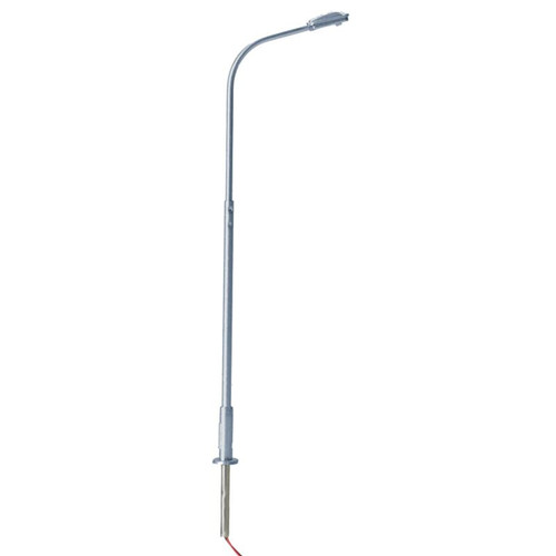 Atlas HO Scale Single-Arm Streetlight 3-Pack with Cool White LED (Gray)