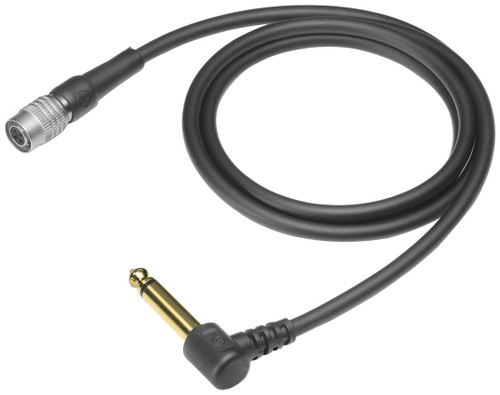 Audio-Technica AT-GRcW Right Angle Guitar Input Cable for Wireless Systems