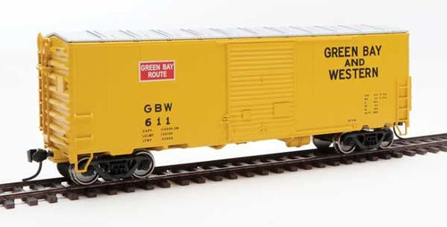 Walthers HO Scale 40' ACF Modern Boxcar/8' Door Green Bay & Western/GBW #611