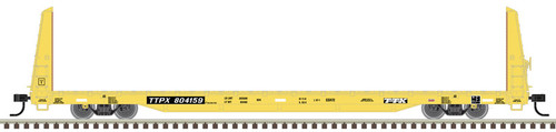 Atlas HO Scale 62' Bulkhead Flatcar TTX/TTPX (Yellow/Black Logo) #804299