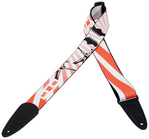 Levy's 2" Polyester Guitar/Bass Strap Red & White United We Stand Propaganda