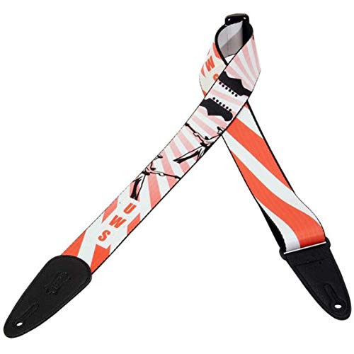Levy's 2" Polyester Guitar/Bass Strap Red & White United We Stand Propaganda