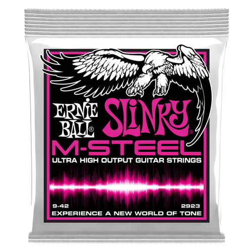 Ernie Ball M Steel Super Slinky Electric Guitar Strings 9-42 - 6 PACKS