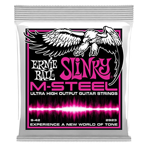 Ernie Ball M Steel Super Slinky Electric Guitar Strings 9-42 - 6 PACKS