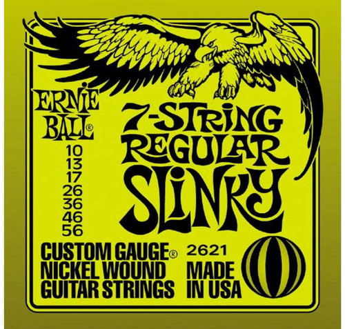 Ernie Ball 2621 7-String Electric Guitar Regular Slinky Nickel Wound - 3 PACK