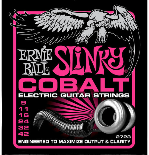 Ernie Ball 2723 Cobalt Super Slinky Electric Guitar Strings - 3 PACK  (9-42)