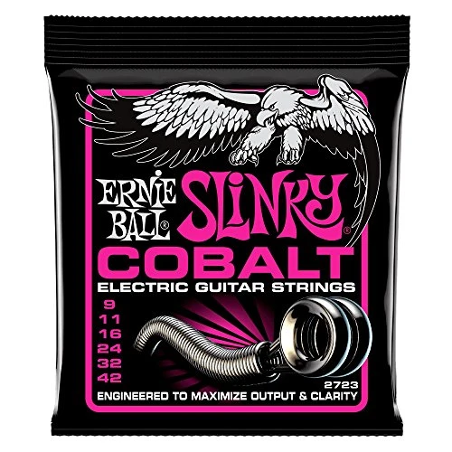 Ernie Ball 2723 Cobalt Super Slinky Electric Guitar Strings - 3 PACK  (9-42)