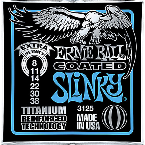 Ernie Ball 3125 Coated Titanium Extra Slinky Electric Guitar Strings - 3 PACK